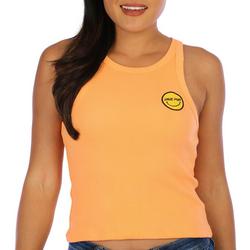 Juniors Solid Round Neck Cropped Tank