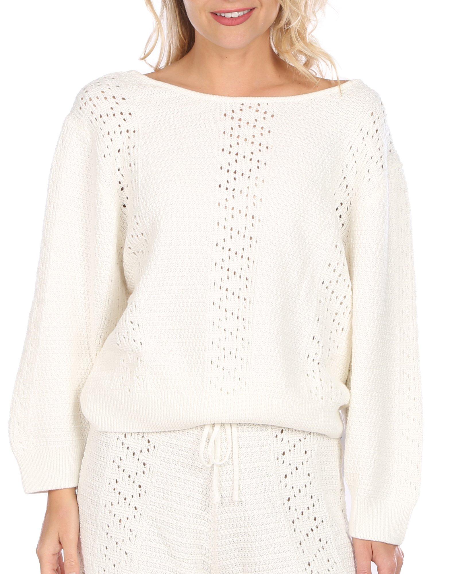 Juniors Amelia Knit Pullover Sweater