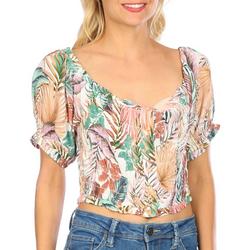Juniors Palmetto Sunset Cropped Top