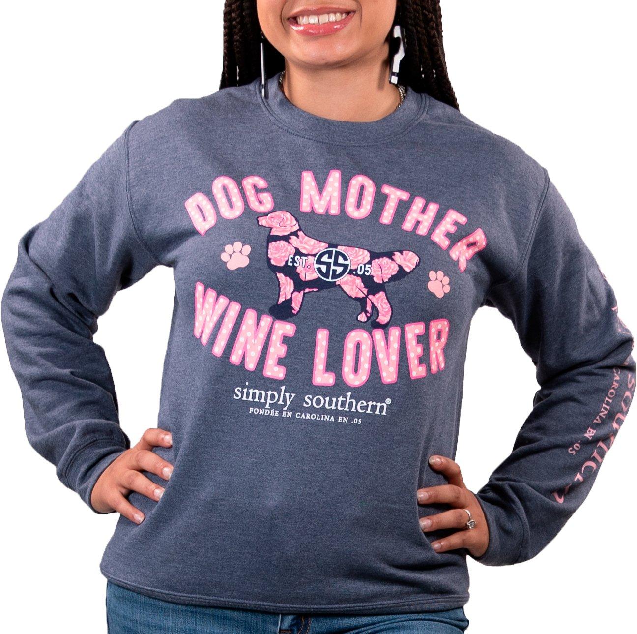 dog mother wine lover sweatshirt