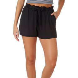 Full Circle Trends Juniors 2 in. Solid Tie Front Shorts