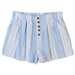 Indigo Rein Juniors Striped 5 Button Pocket Shorts