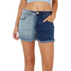 Almost Famous Juniors 2 in. Two Tone Fray Hem Shorts