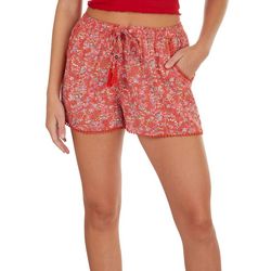 Angie Juniors 2 in. Graphic Woven Lace Trim Short