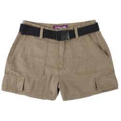 Juniors Porkchop Pocket Belted Shorts