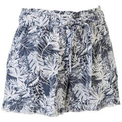 Juniors Tropical Linen Beach Shorts