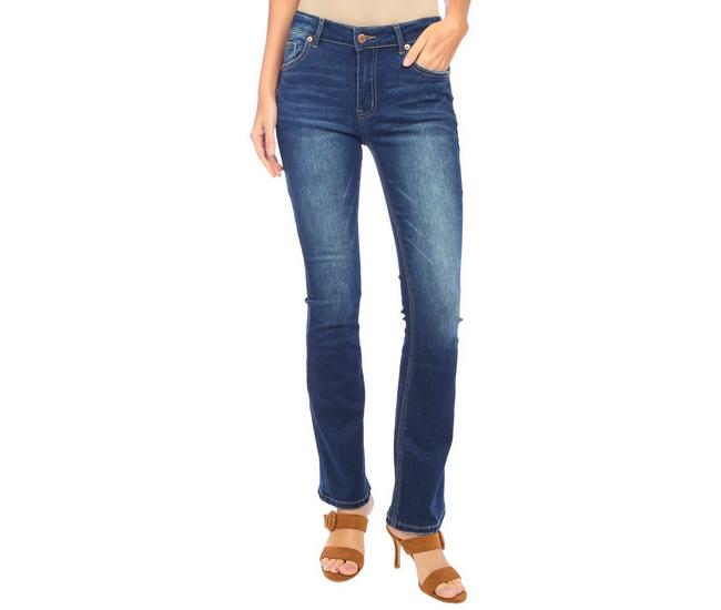 Gemma Rae Womens Jeans Zip 5 Pockets High Rise Black Pants Casual Denim  Slit