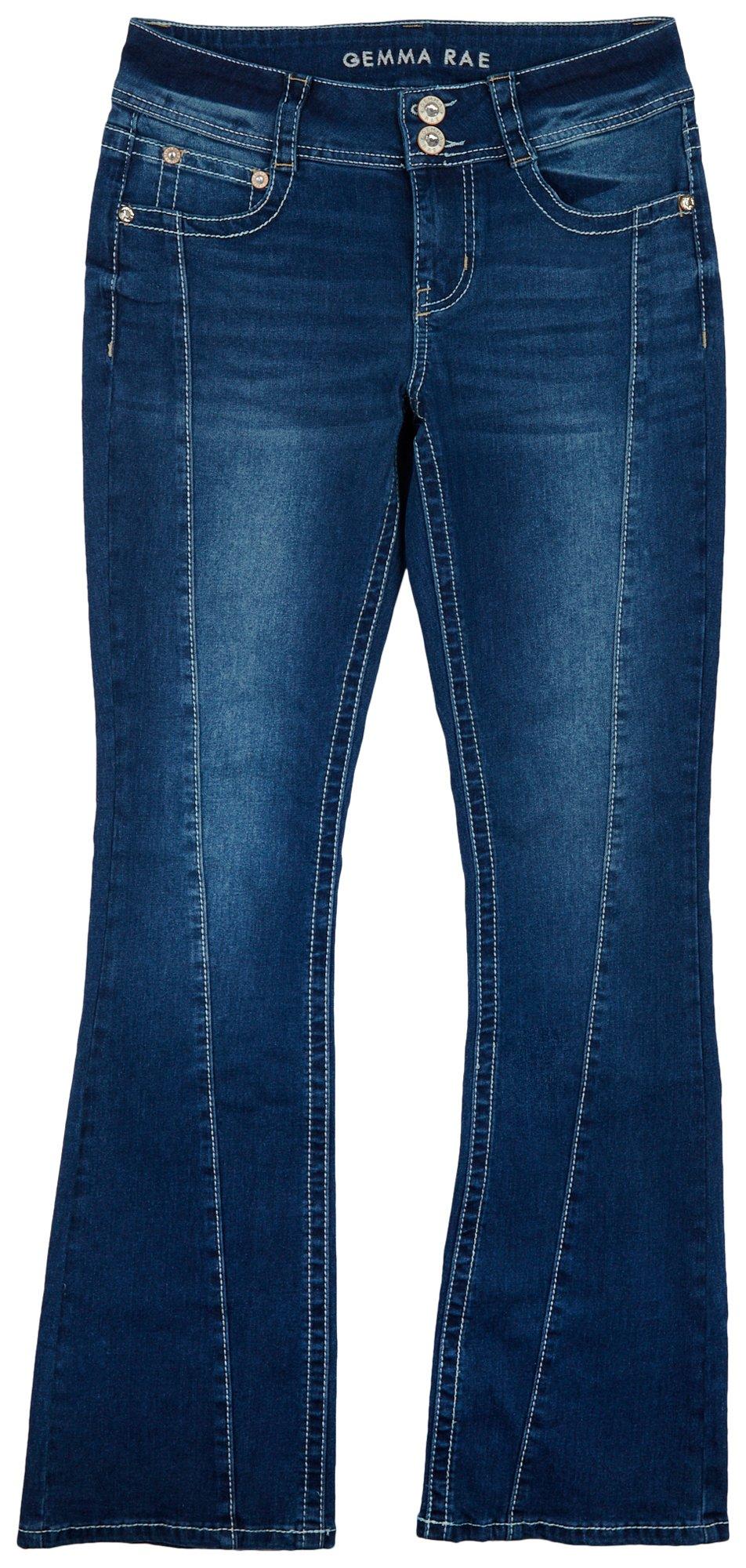 Gemma Rae Juniors Mid Rise Curvy Boot Cut Jeans