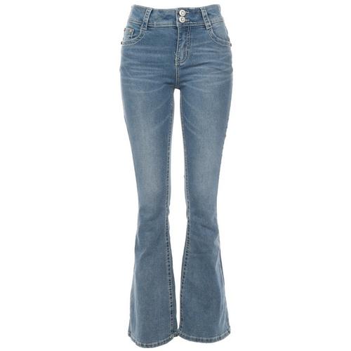 Gemma Rae Juniors Embellished Curvy Flare Jeans