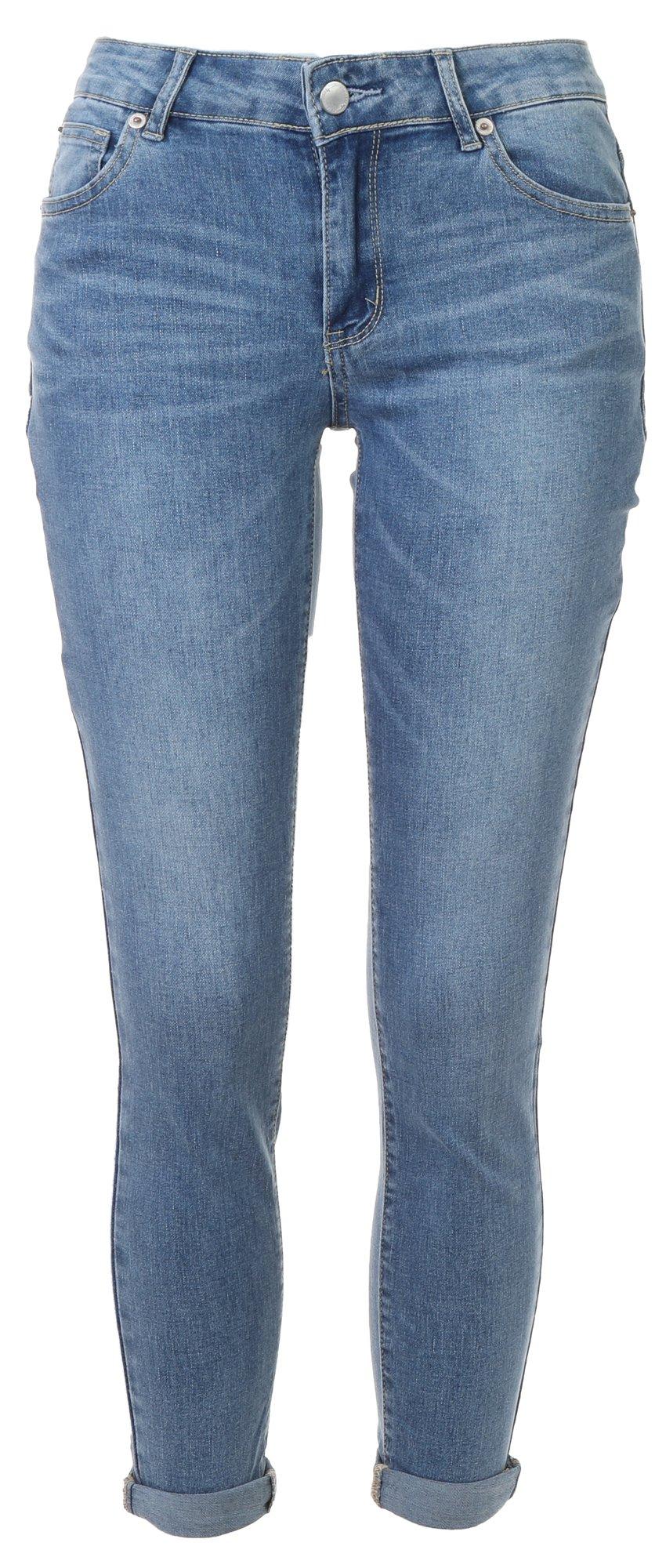 Gemma Rae Juniors Skinny Roll Cuff Jeans
