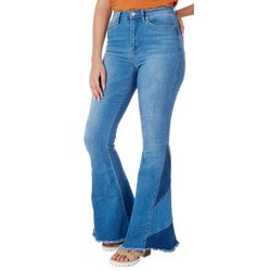 YMI Juniors Gigi High Waist Patchwork Flared Jeans