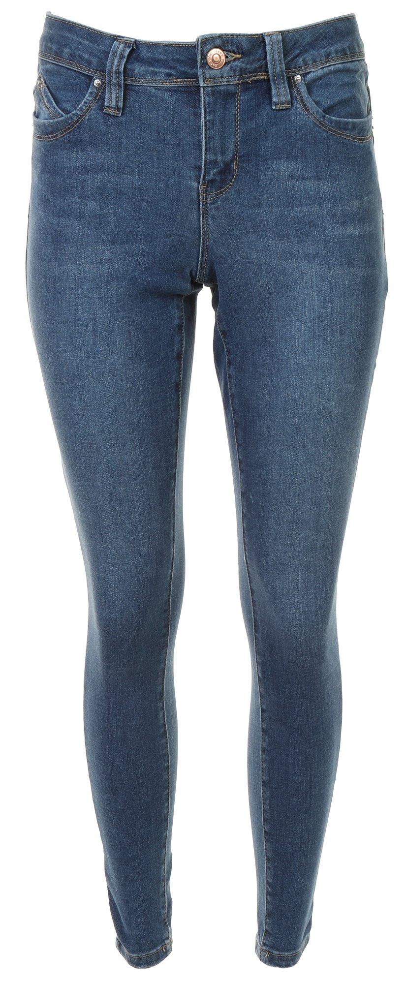 Juniors Mid Rise WBB Skinny Jeans