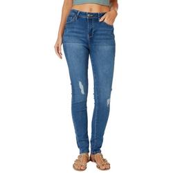 Juniors Distressed High Waisted Skinny Jean