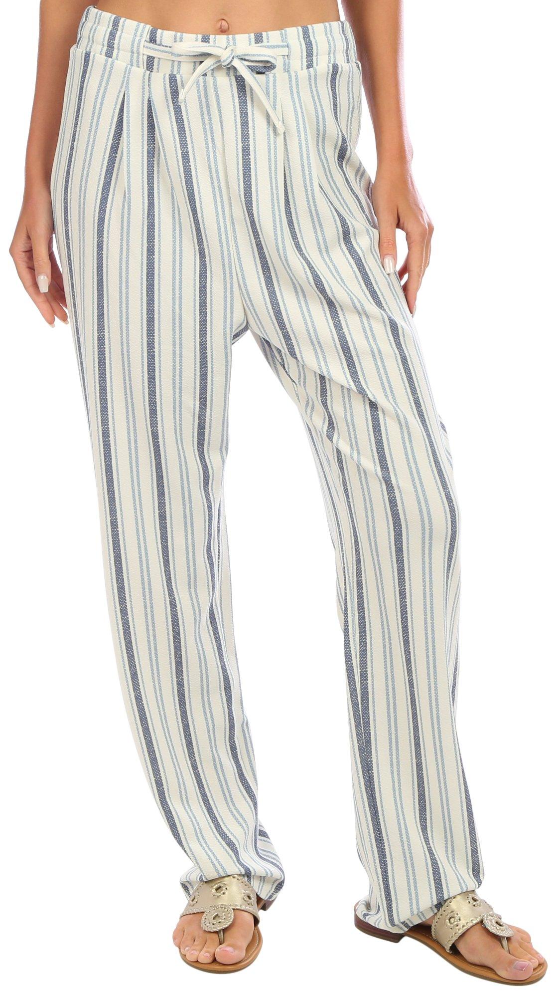 Juniors Striped Drawstring Pants
