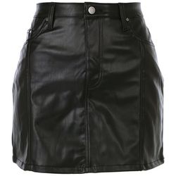 Juniors Faux Leather Skirt