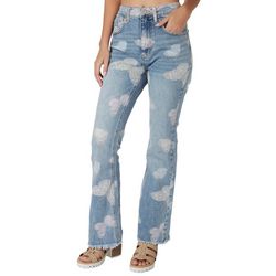 Tinseltown Juniors Butterfly Printed Flare Jean