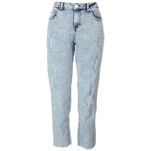 Indigo Rein Juniors Kehlani Distressed Straight Jeans