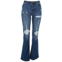 Indigo Rein Juniors Distressed Flare Jeans