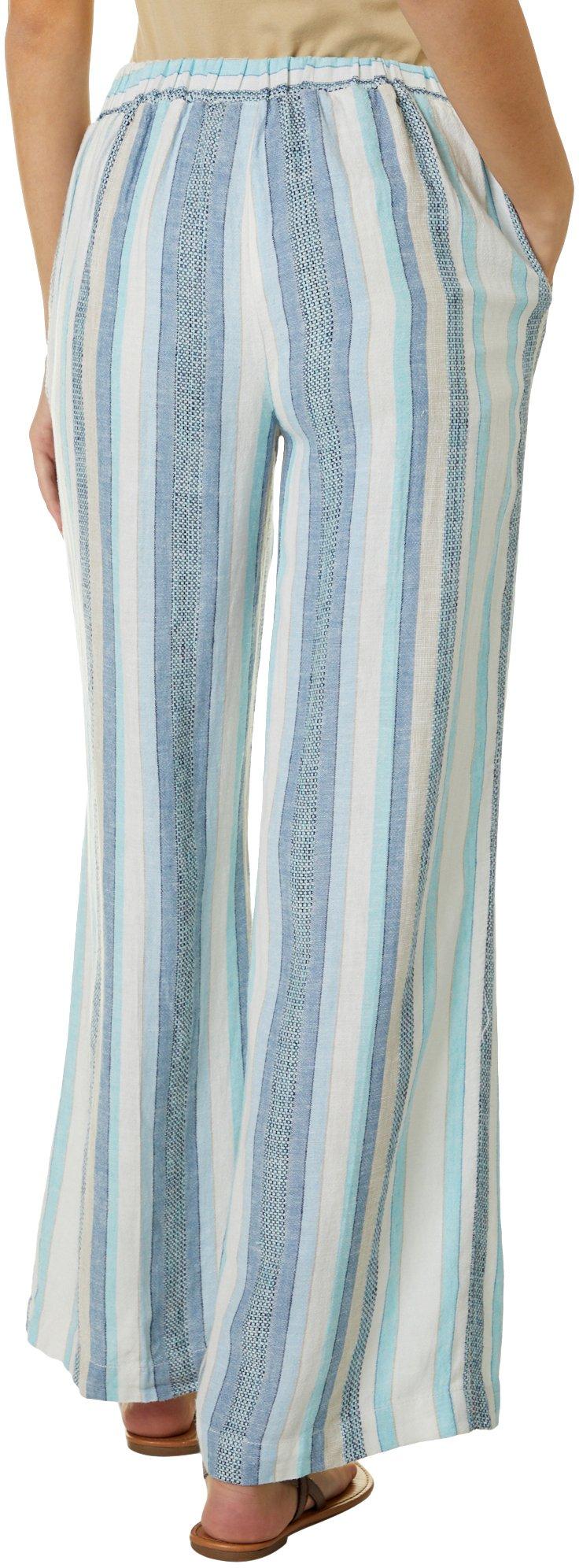 indigo rein striped linen pants