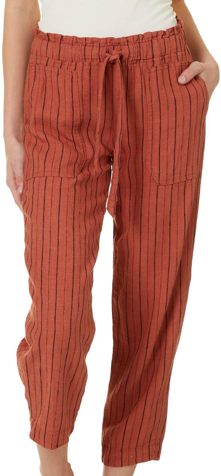 indigo rein striped linen pants