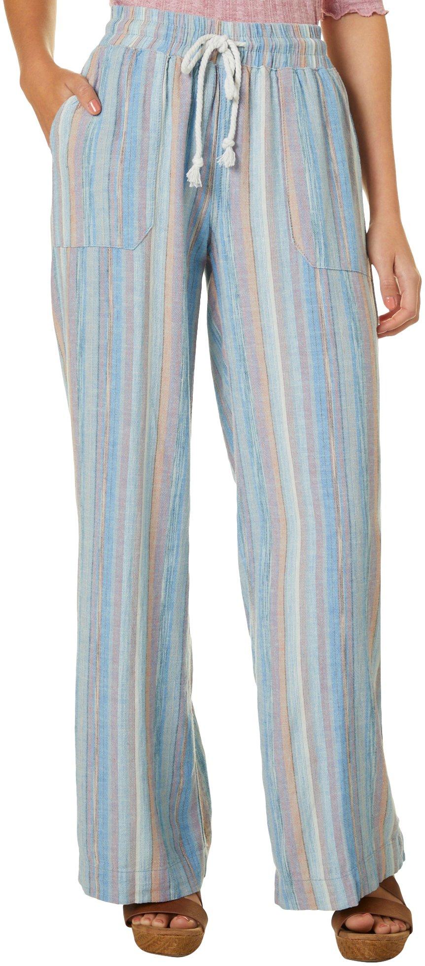 indigo rein striped linen pants