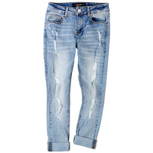 Indigo Rein Juniors Rolled Cuff Slim Jeans