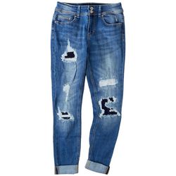 Indigo Rein Juniors Curvy Rolled Cuff Jeans
