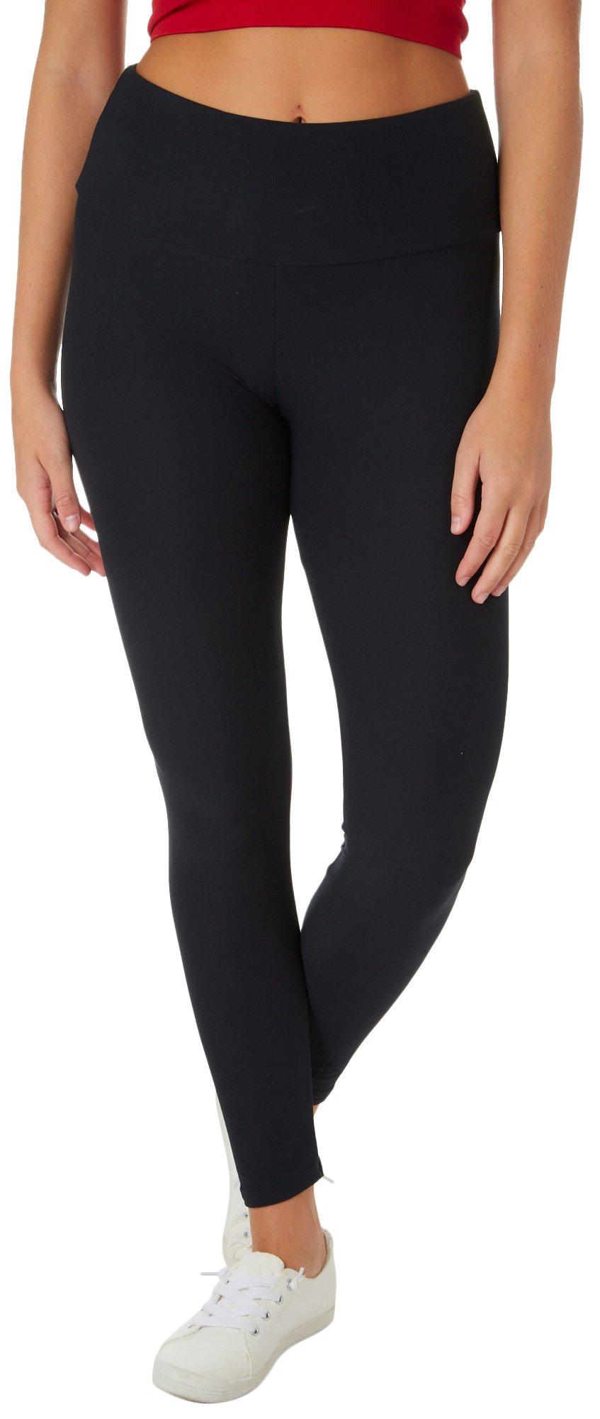 No Comment Juniors Solid Wide Waist Legging