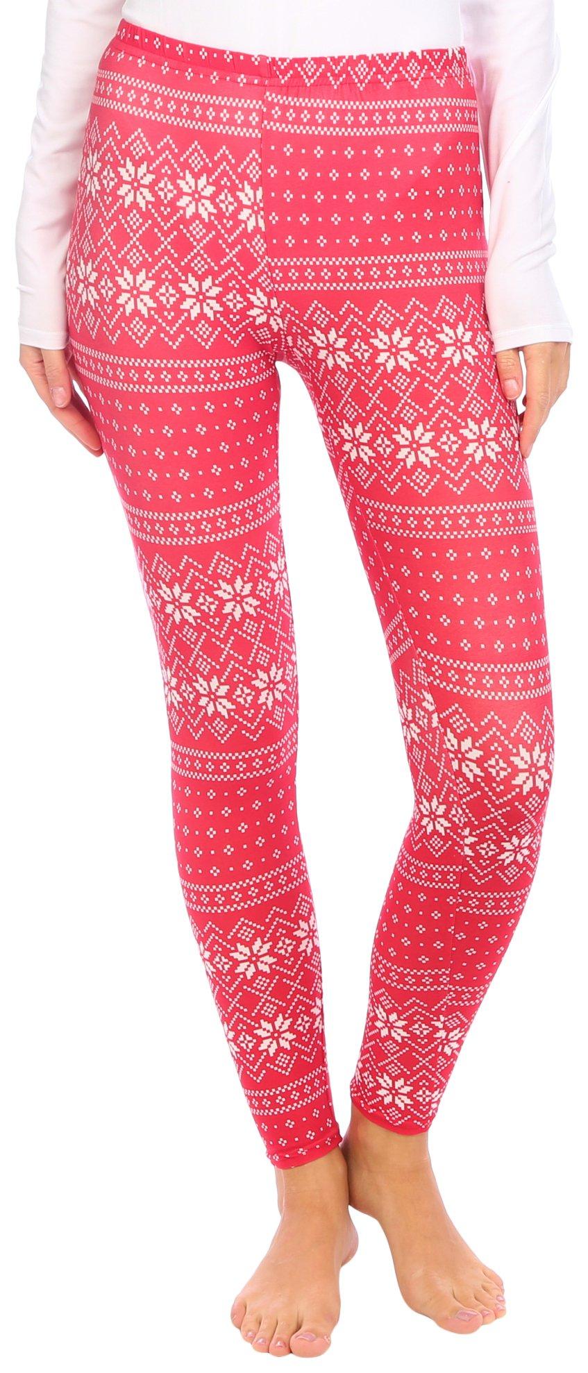No Comment Juniors Abstract Christmas Pattern Leggings