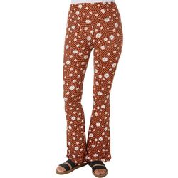 No Comment Juniors Daisy Checkerboard Knit Flare Pant