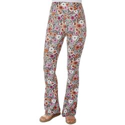 No Comment Juniors Wildflower Floral Knit Flare Pant