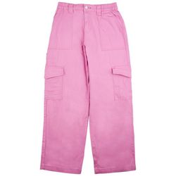 Juniors Solid Color Stretch Cargo Pants