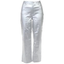 Almost Famous Juniors Metallic Stretch Dad Jeans