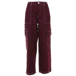 Juniors Solid Color Stretch Cargo Pants