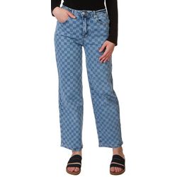 Almost Famous Juniors Checkered 90's Jeans