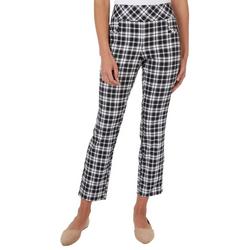 Juniors Checked Pull On Faux Pocket Pant