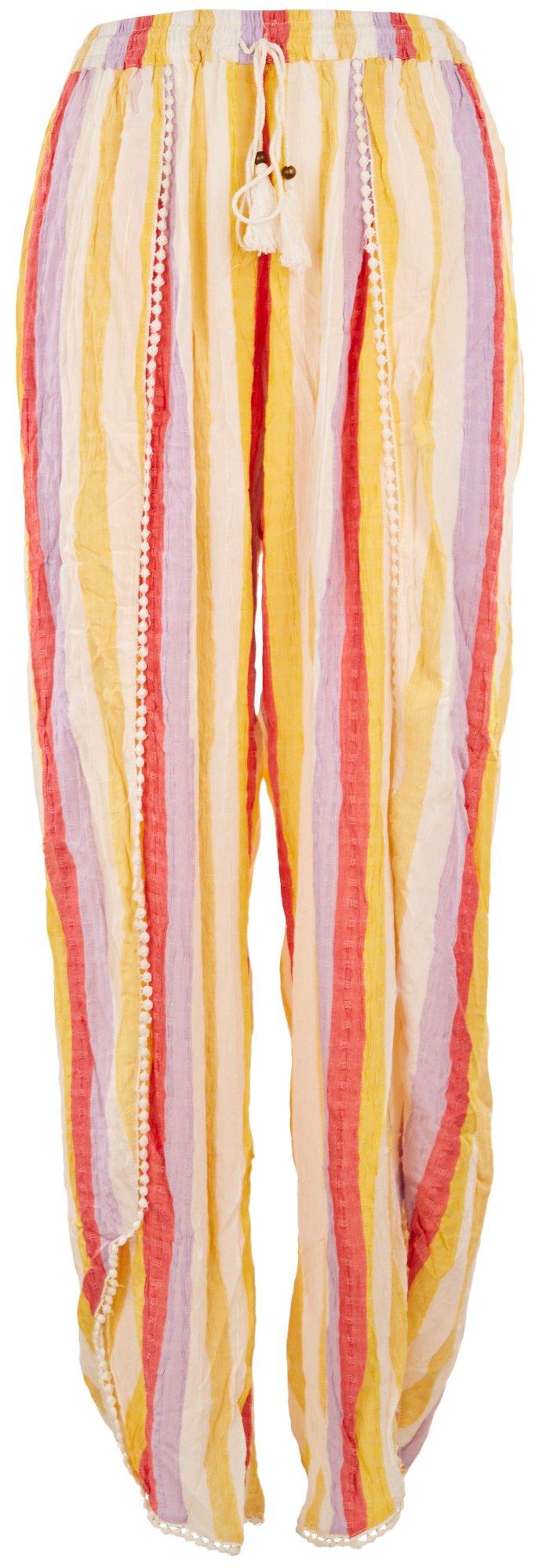 Angie Juniors Striped Tulip Pants