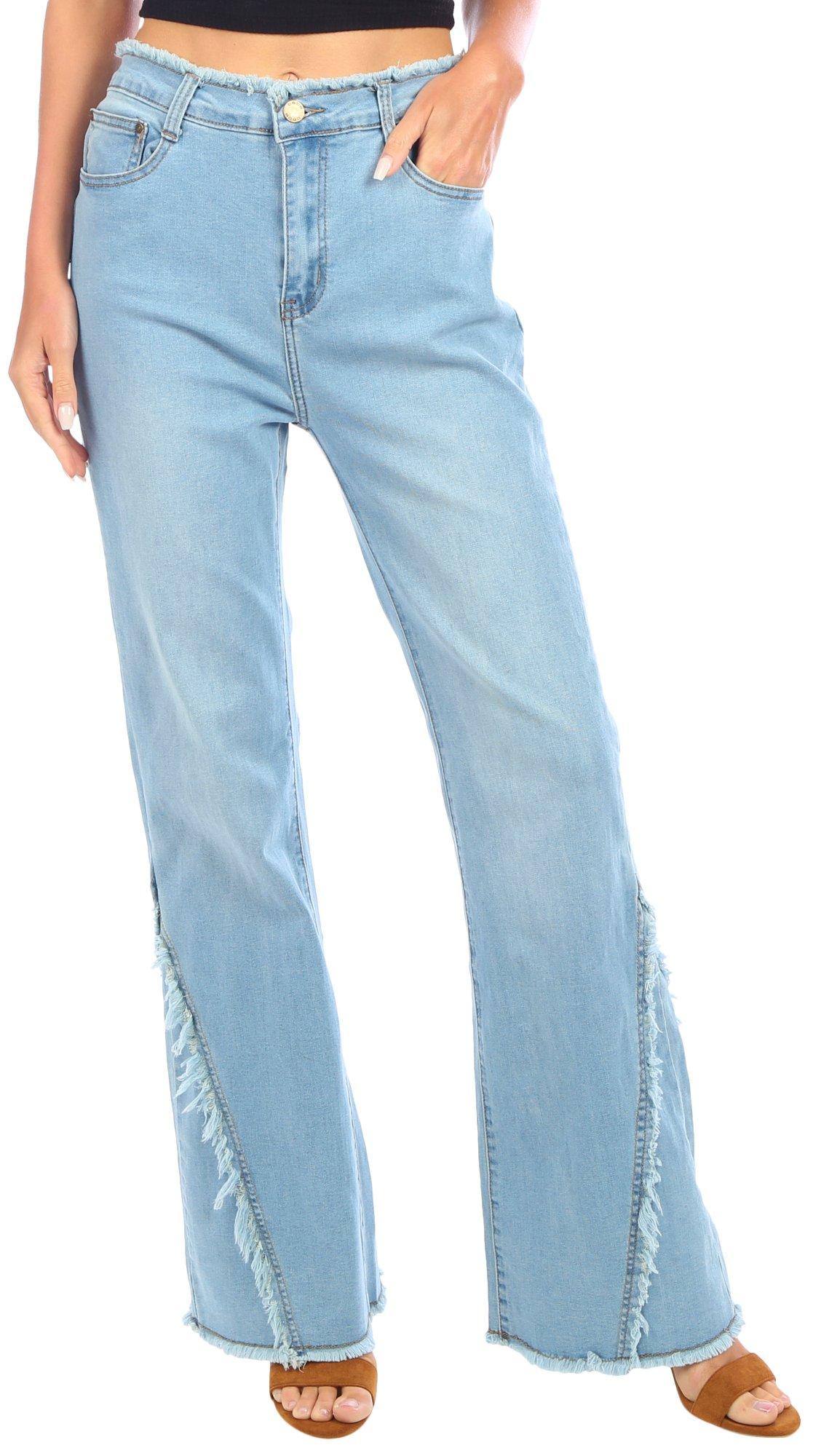Juniors Distressed Flared Jeans