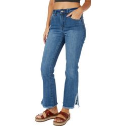 Rewash Juniors Vintage Hi-Rise Side Split Bell Bottom Jeans