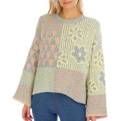 Juniors Multi Print Sweater