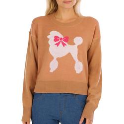 No Comment Juniors Large Poodle Long Sleeve Sweater