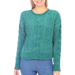 Juniors Cable Chenille Sweater