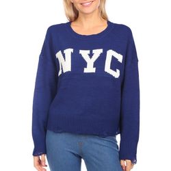 No Comment Juniors NYC Pull Over Sweater