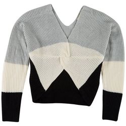 No Comment Juniors Twist Front Sweater