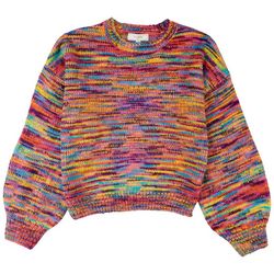 No Comment Juniors Multicolor Balloon Sleeves Sweater