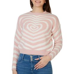 No Comment Juniors Radiate Heart Sweater