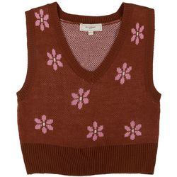 No Comment Juniors Daisy Knit Pullover Sweater Vest