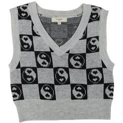 No Comment Juniors Ying Yang V Neck Pullover Sweater Vest