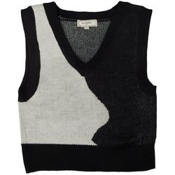 No Comment Juniors Solid Wave Knit Pullover Sweater Vest