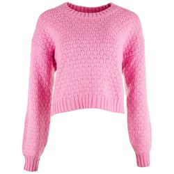Pink Rose Juniors Bubble Mossy Pull Over Sweater